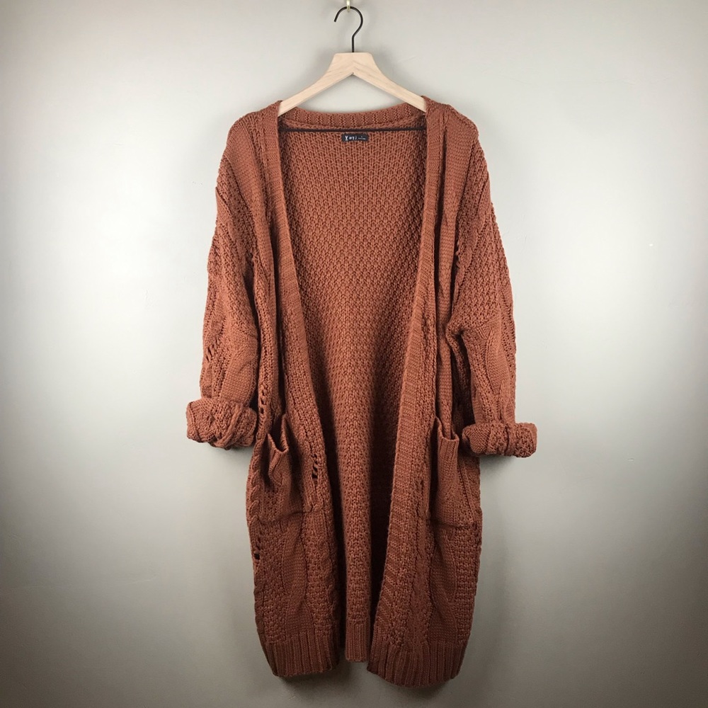 VERY J || Long Knit Cardigan - Picture 2 of 8